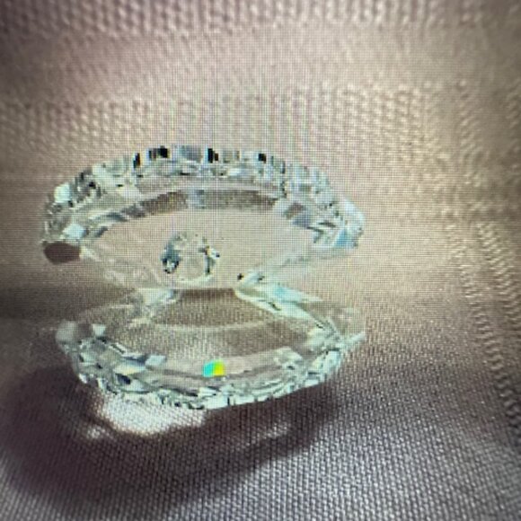 Swarovski Crystal Beaver Figurine and Open Oyster Shell With Crystal Pearl - Picture 1 of 2